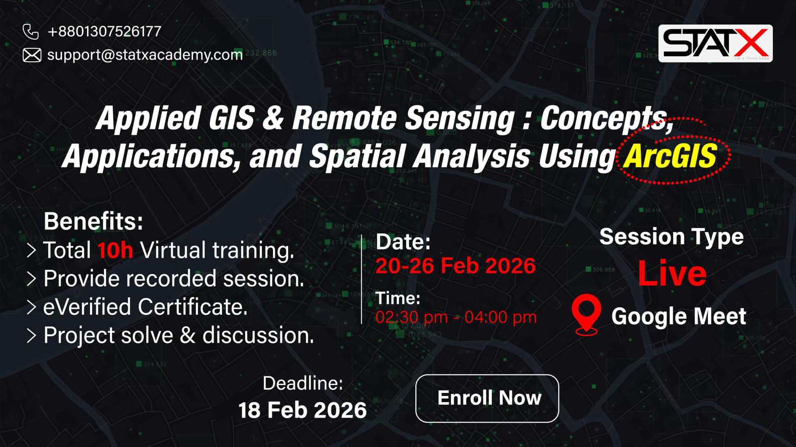 Applied GIS & Remote Sensing : Concepts, Applications, and Spatial Analysis Using ArcGIS || Batch Id: 022026
