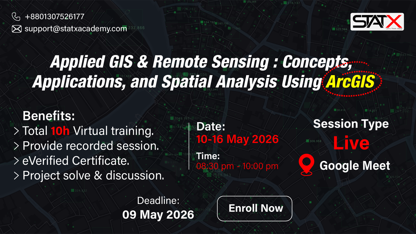 Applied GIS & Remote Sensing : Concepts, Applications, and Spatial Analysis Using ArcGIS || Batch Id: 052026