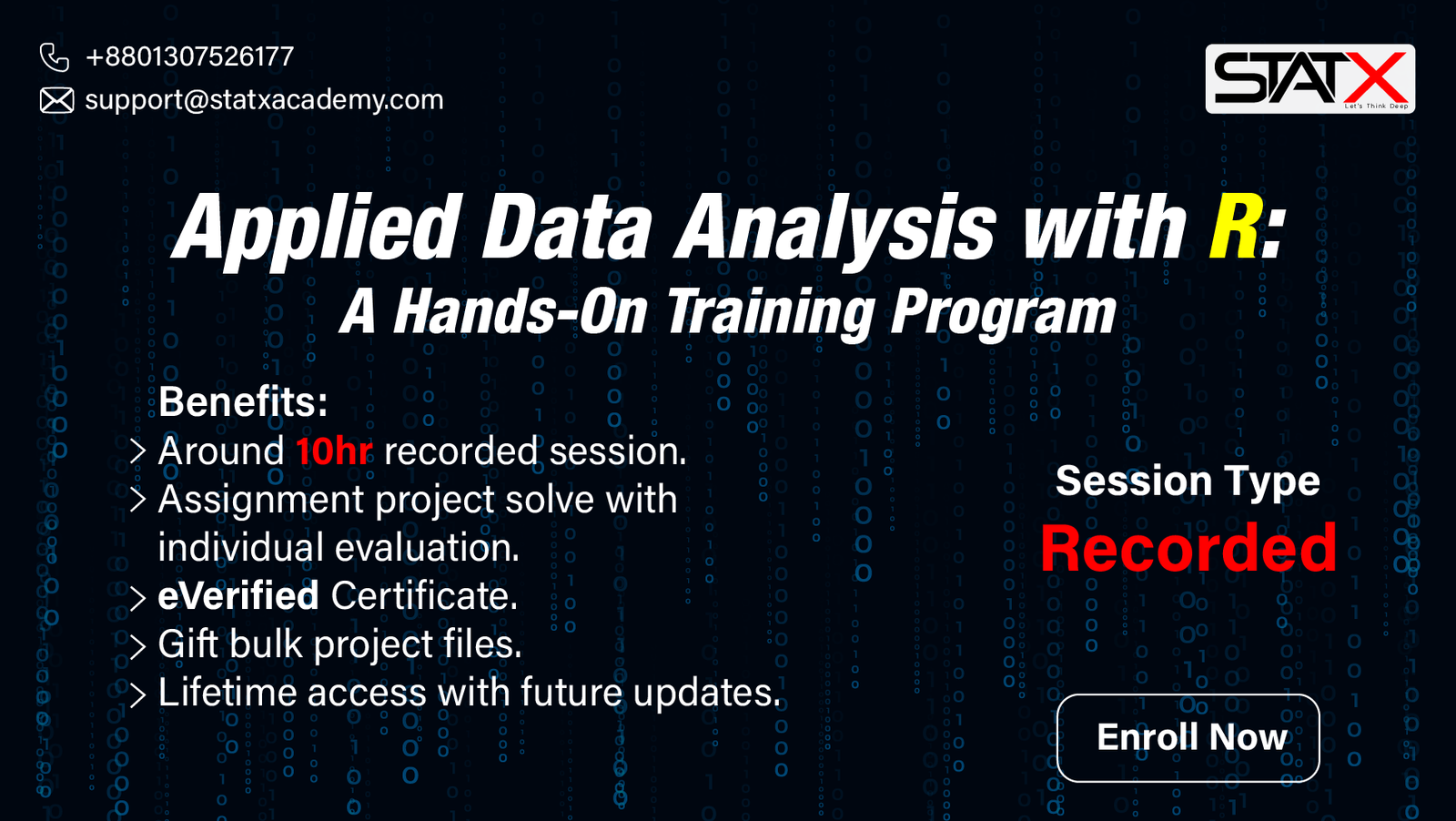 Applied Data Analysis with R: A Hands-On Training Program