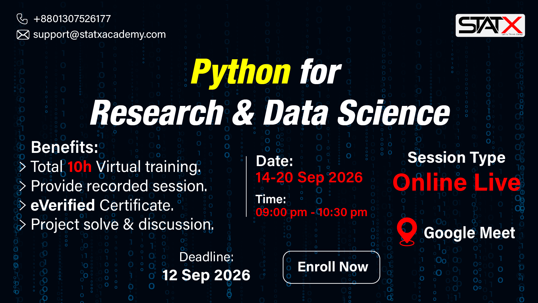 Python for Research & Data Science || Batch Id: 092026
